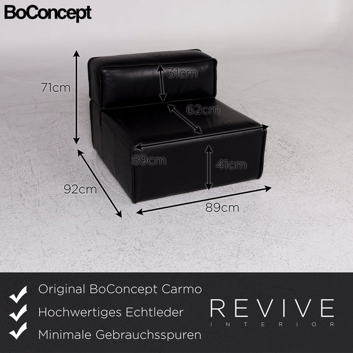 BoConcept Carmo Leder Leder Sessel Schwarz #9950