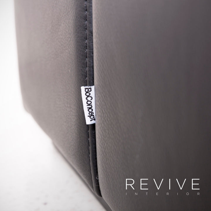 BoConcept Designer Leder Ecksofa Schwarz Echtleder Sofa Couch #7687