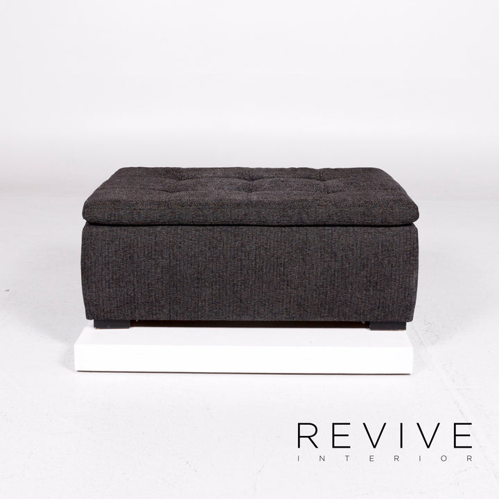 BoConcept Mezzo Stoff Sofa Garnitur Anthrazit Schwarzgrau 1x Zweisitzer 1x Sessel 1x Hocker #11264
