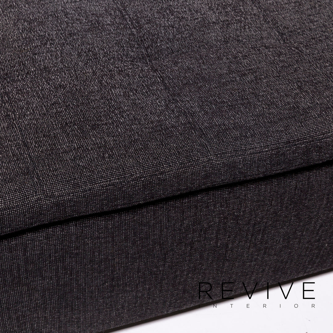 BoConcept Mezzo Stoff Sofa Garnitur Anthrazit Schwarzgrau 1x Zweisitzer 1x Sessel 1x Hocker #11264