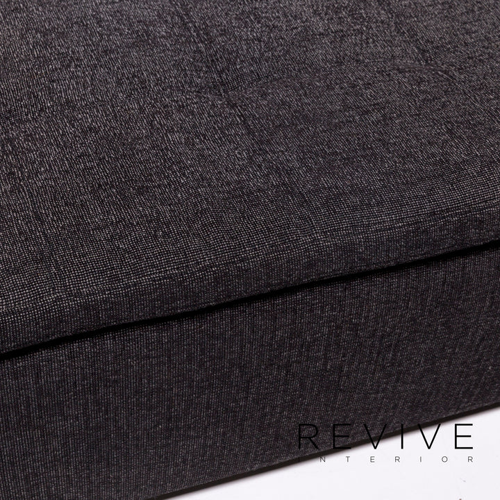 BoConcept Mezzo Stoff Sofa Garnitur Anthrazit Schwarzgrau 1x Zweisitzer 1x Sessel 1x Hocker #11264
