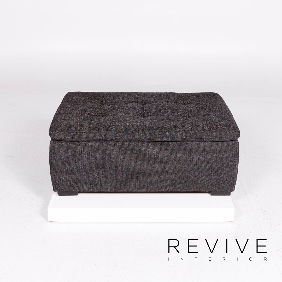 BoConcept Mezzo Stoff Hocker Schwarzgrau Anthrazit Ottoman #11019