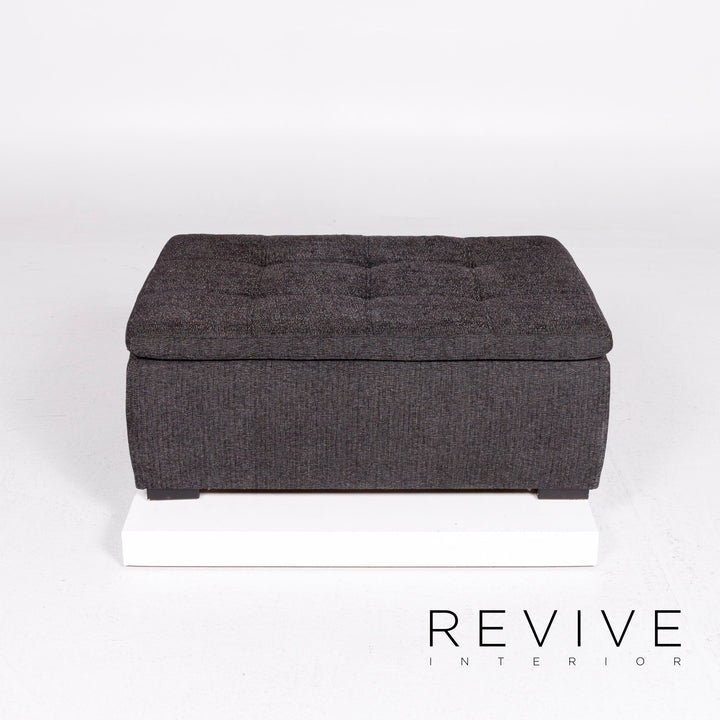 BoConcept Mezzo Stoff Hocker Schwarzgrau Anthrazit Ottoman #11019