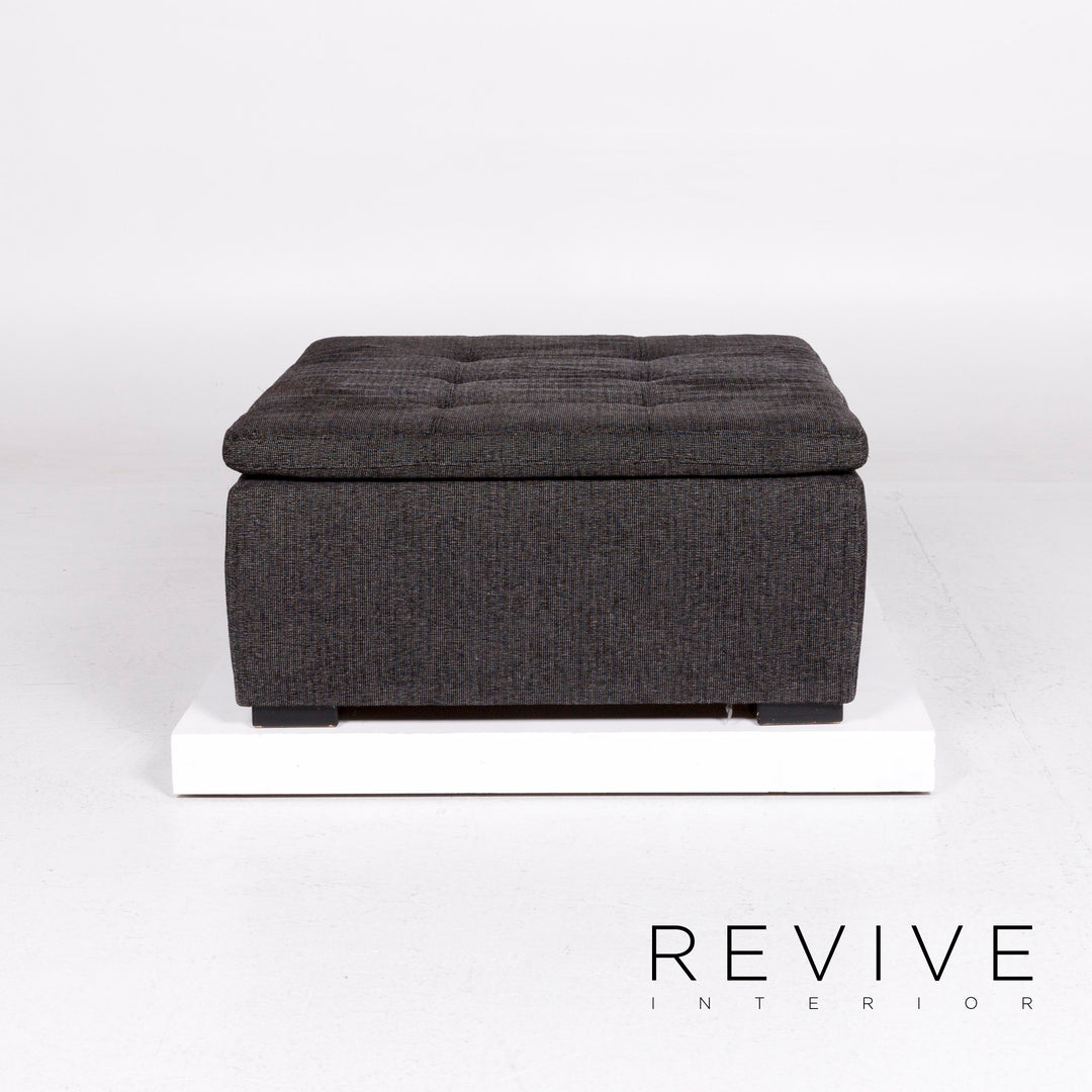 BoConcept Mezzo Stoff Sofa Garnitur Anthrazit Schwarzgrau 1x Zweisitzer 1x Sessel 1x Hocker #11264