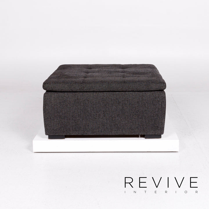 BoConcept Mezzo Stoff Sofa Garnitur Anthrazit Schwarzgrau 1x Zweisitzer 1x Sessel 1x Hocker #11264