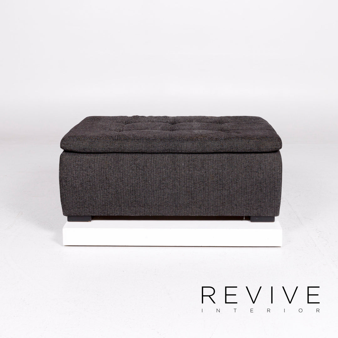 BoConcept Mezzo Stoff Hocker Schwarzgrau Anthrazit Ottoman #11019