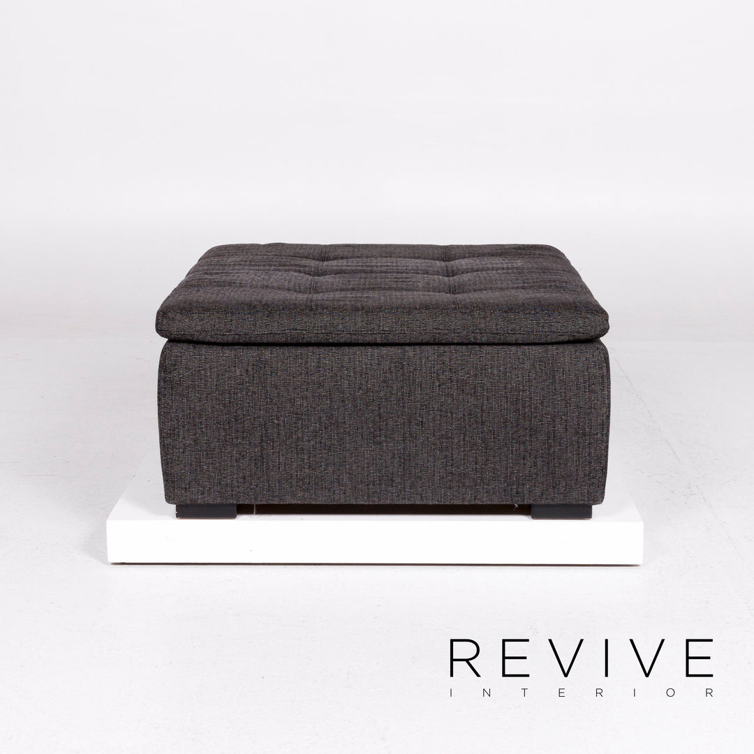 BoConcept Mezzo Stoff Hocker Schwarzgrau Anthrazit Ottoman #11019