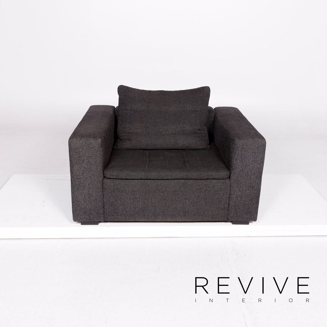 BoConcept Mezzo Stoff Sessel Anthrazit Schwarzgrau #11021