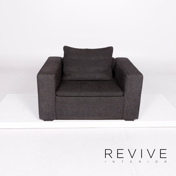 BoConcept Mezzo Stoff Sessel Anthrazit Schwarzgrau #11021