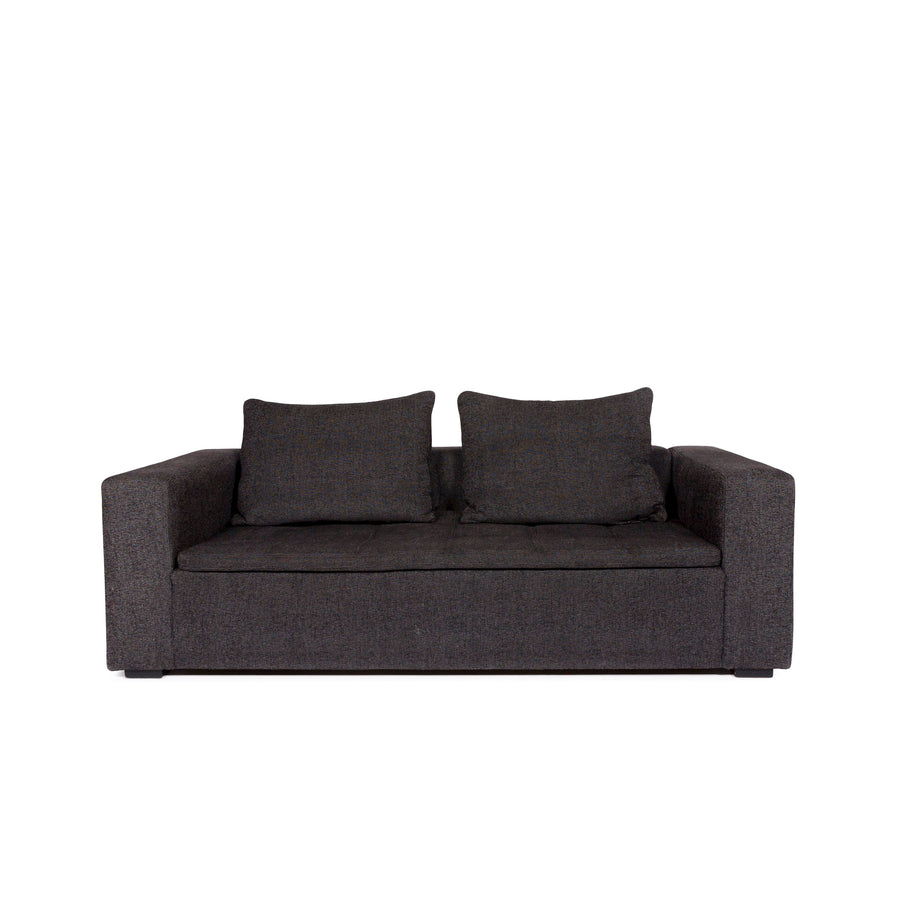 BoConcept Mezzo Stoff Sofa Anthrazit Schwarzgrau Zweisitzer Couch #11020