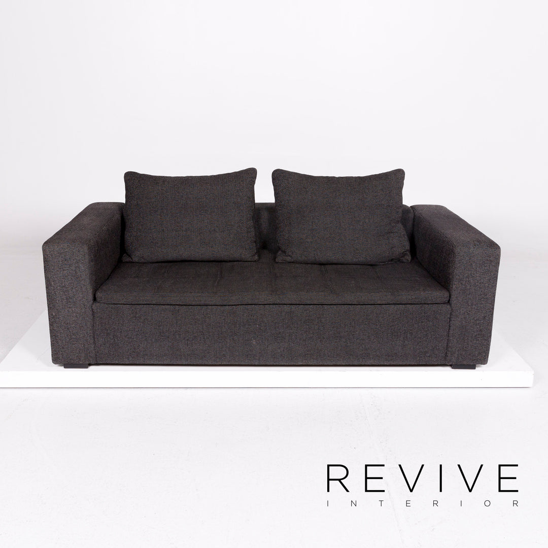BoConcept Mezzo Stoff Sofa Anthrazit Schwarzgrau Zweisitzer Couch #11020