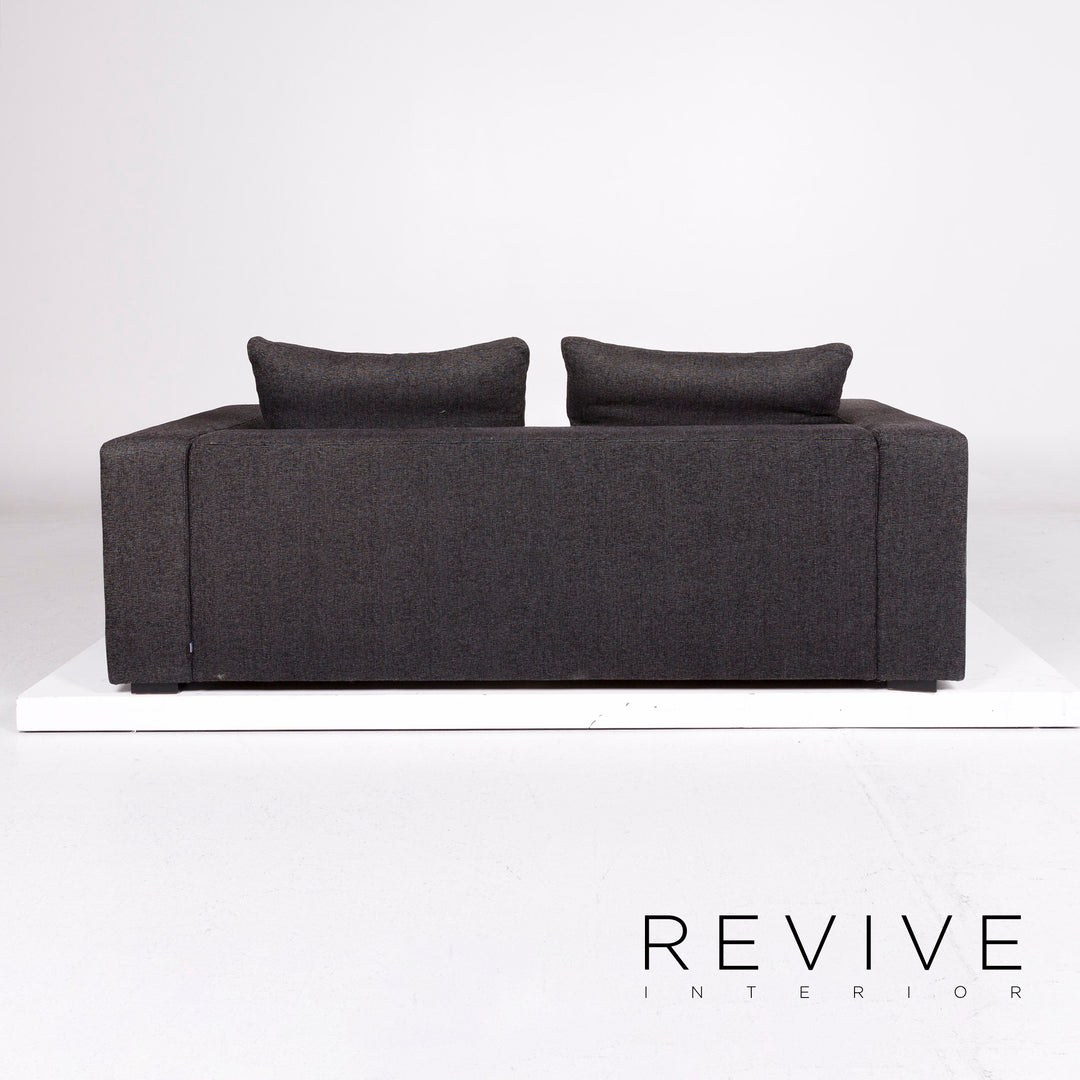 BoConcept Mezzo Stoff Sofa Anthrazit Schwarzgrau Zweisitzer Couch #11020