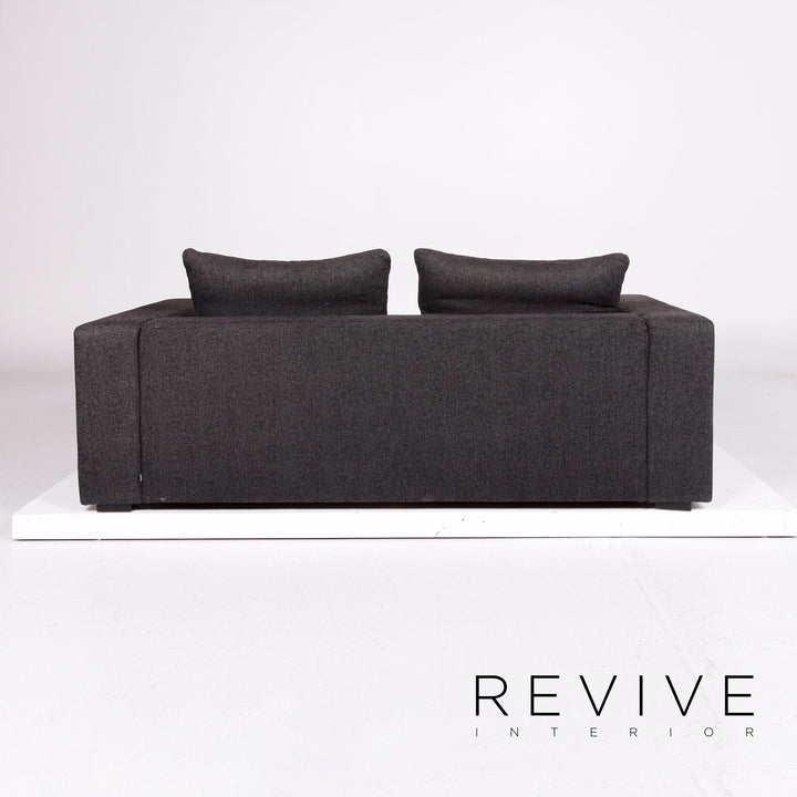 BoConcept Mezzo Stoff Sofa Anthrazit Schwarzgrau Zweisitzer Couch #11020