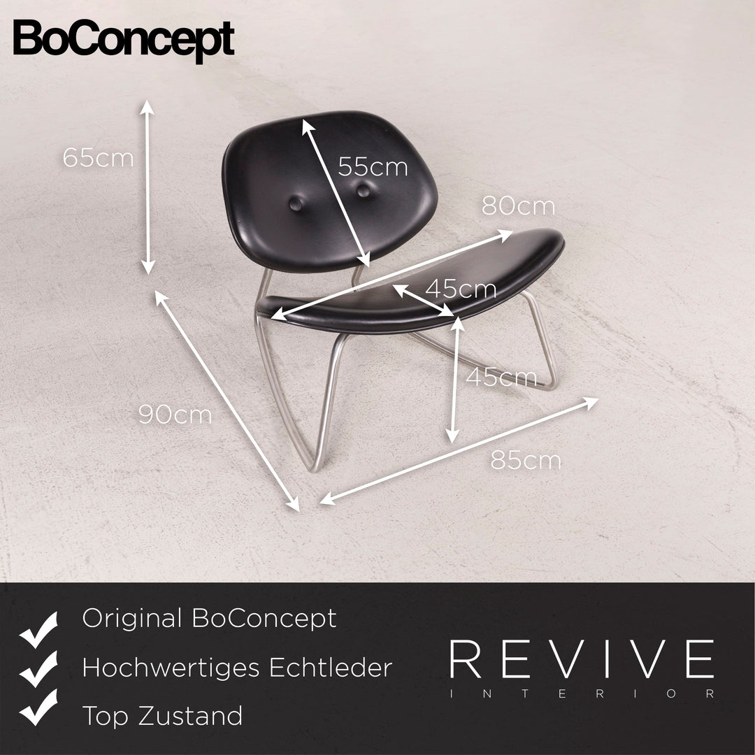 BoConcept Rock Leder Sessel Schwarz Echtleder #8215