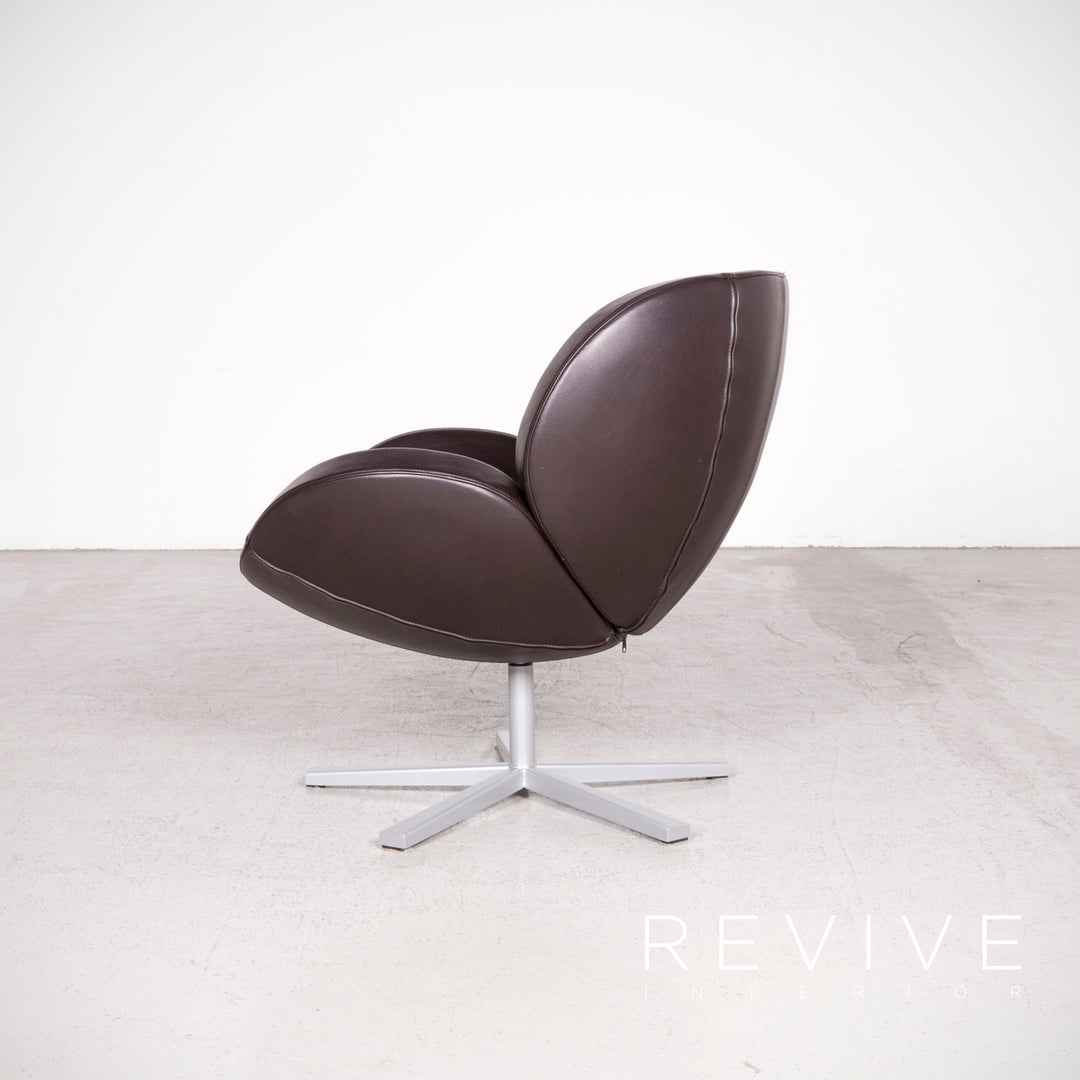 Bo Concept Shelly Designer Leder Sessel Braun Echtleder Stuhl #7746