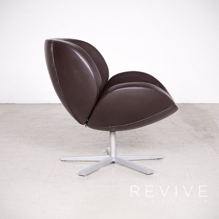 Bo Concept Shelly Designer Leder Sessel Braun Echtleder Stuhl #7746