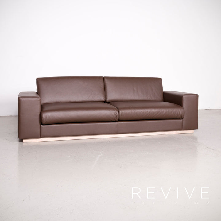 Bolia Designer Leder Sofa Braun Echtleder Dreisitzer Couch #7599