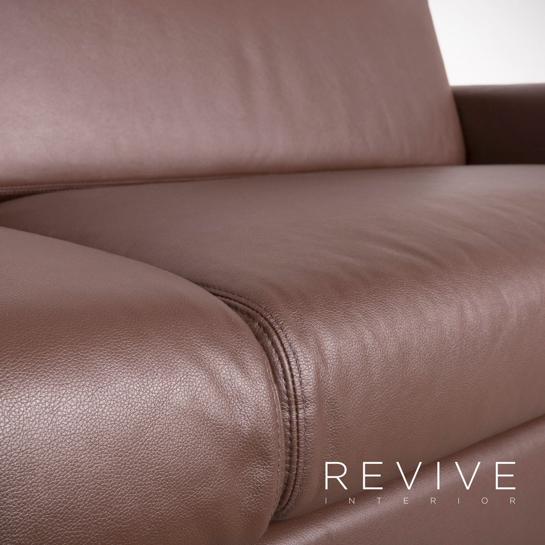 Bolia Designer Leder Sofa Braun Echtleder Dreisitzer Couch #7599