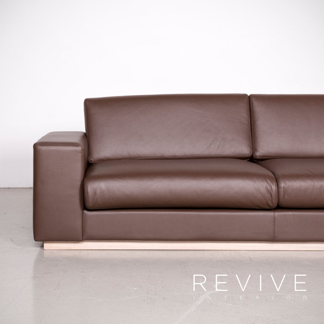 Bolia Designer Leder Sofa Braun Echtleder Dreisitzer Couch #7599