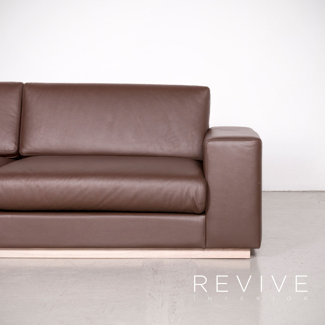 Bolia Designer Leder Sofa Braun Echtleder Dreisitzer Couch #7599