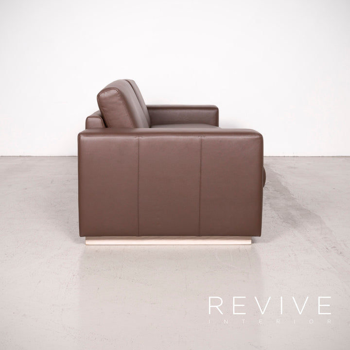 Bolia Designer Leder Sofa Braun Echtleder Dreisitzer Couch #7599