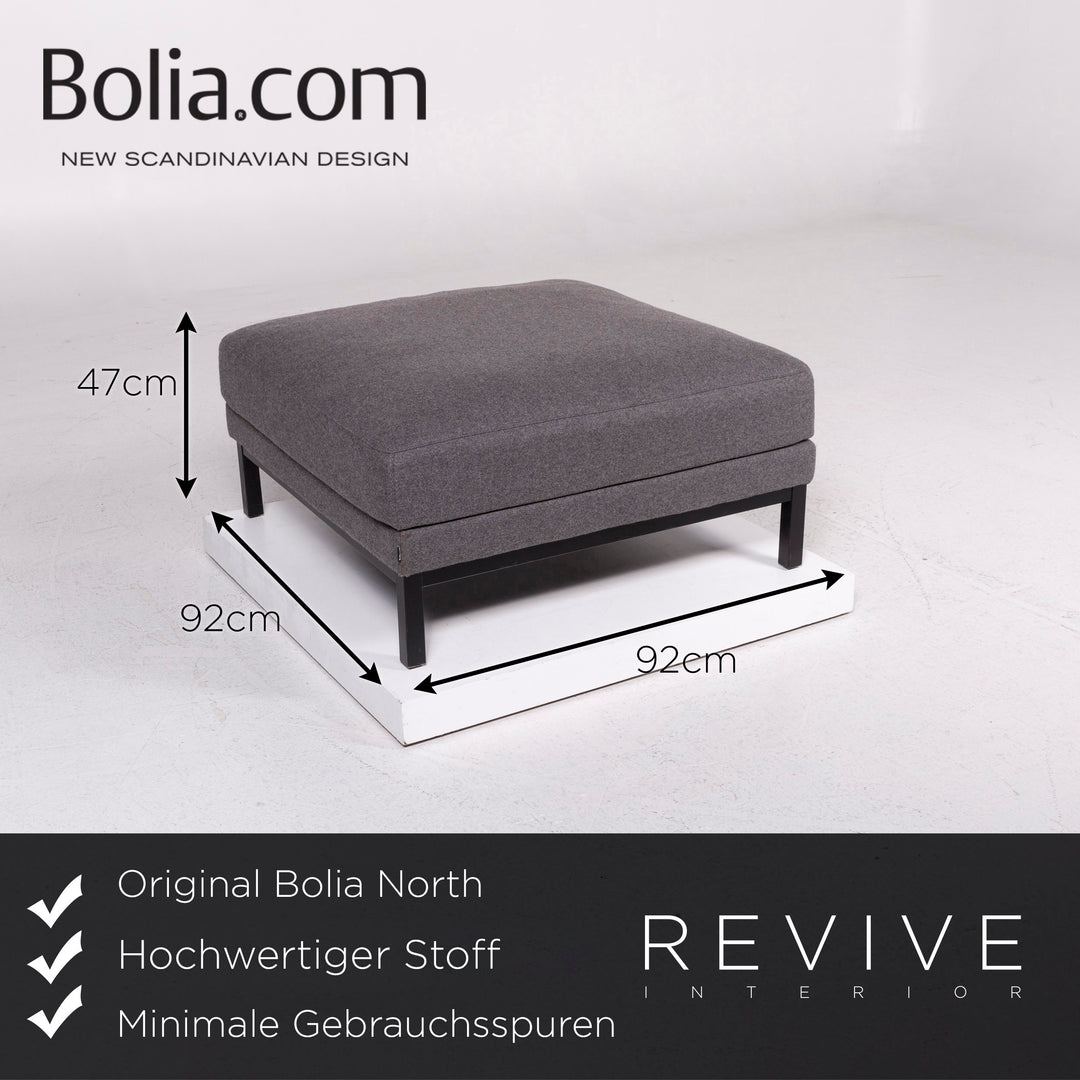 Bolia North Stoff Hocker Grau #11630