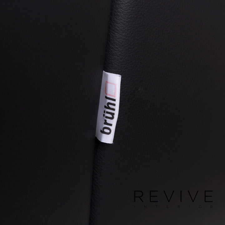 Brühl Collection Visavis Leder Sofa Schwarz Zweisitzer Couch #9953