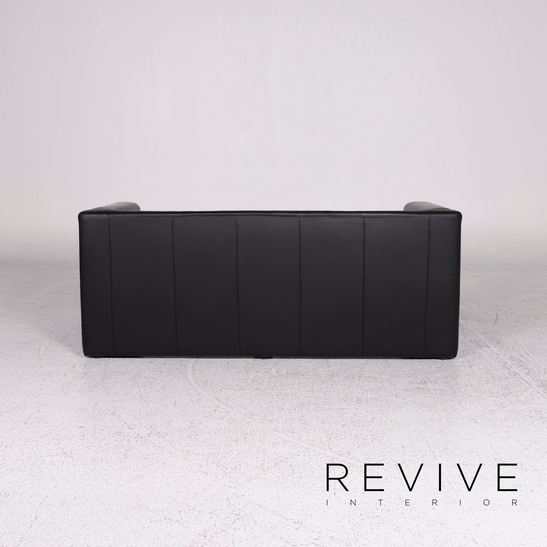 Brühl Collection Visavis Leder Sofa Schwarz Zweisitzer Couch #9953