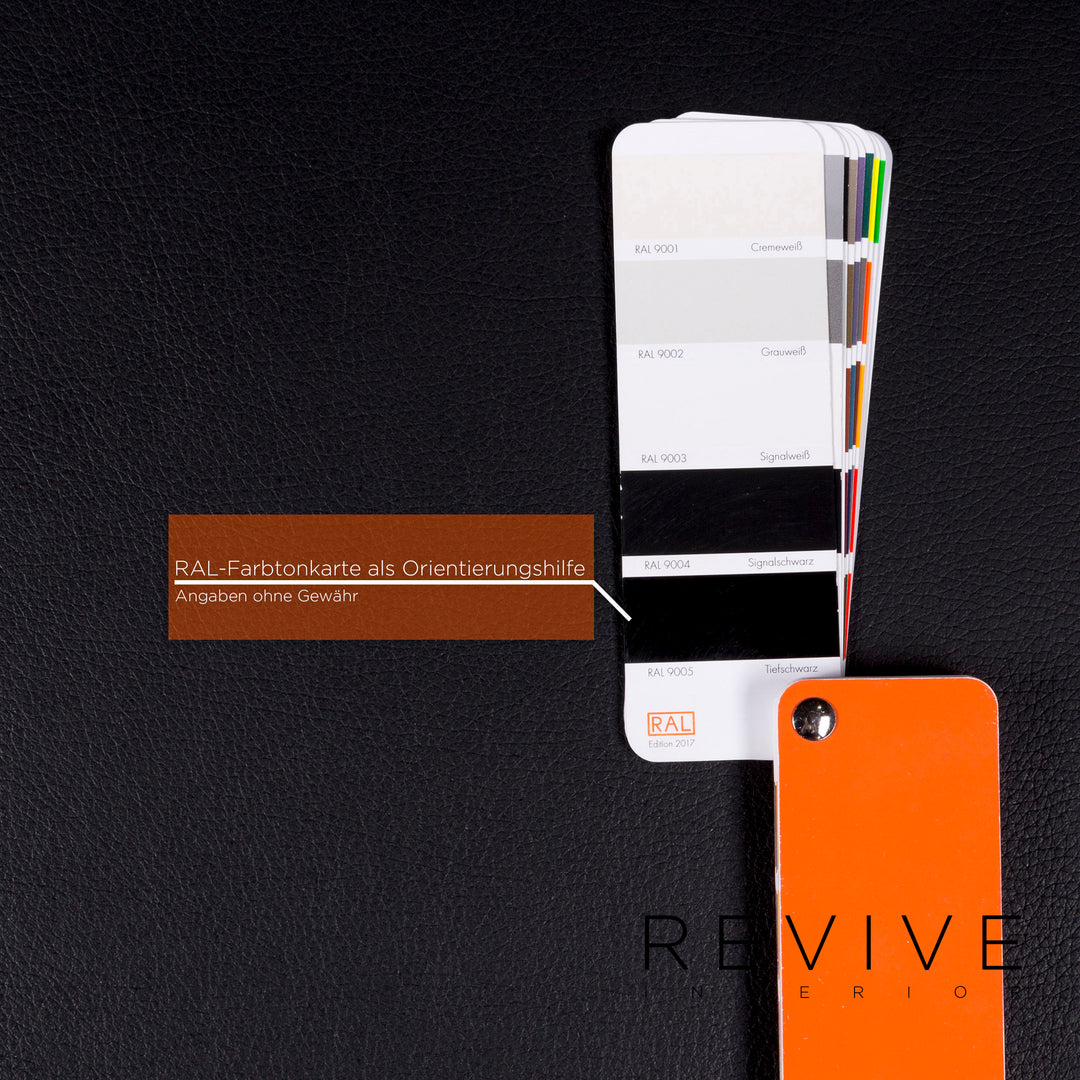 Brühl Leder Sofa Schwarz Zweisitzer Couch #10357