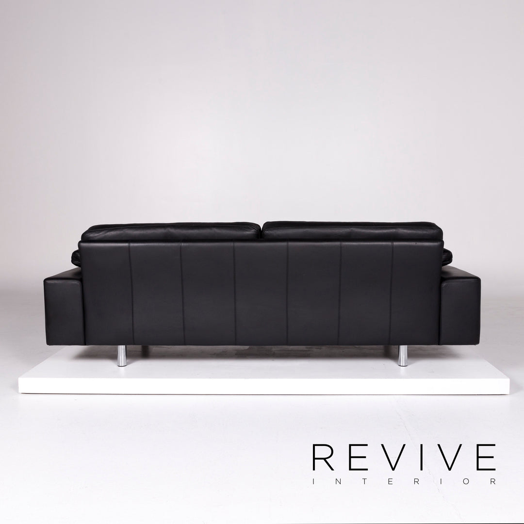 Brühl Leder Sofa Schwarz Zweisitzer Couch #10357