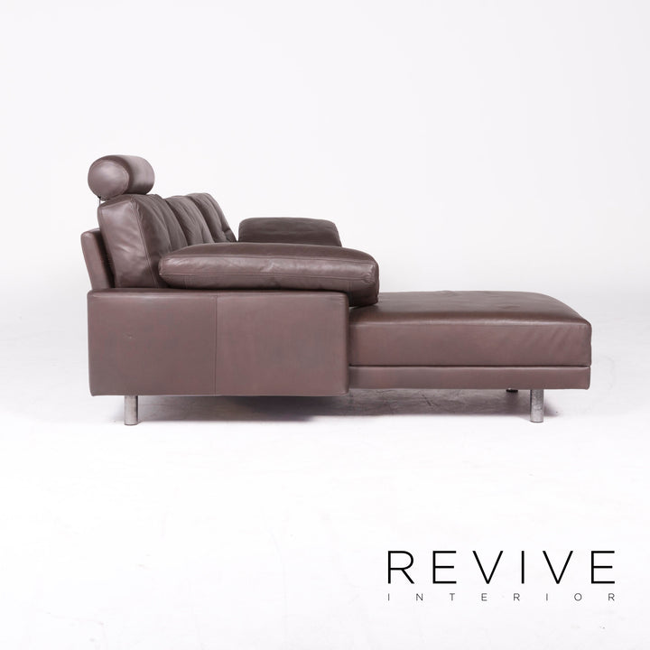 Brühl & Sippold Alba Leder Ecksofa Braun Echtleder Sofa Couch #8586