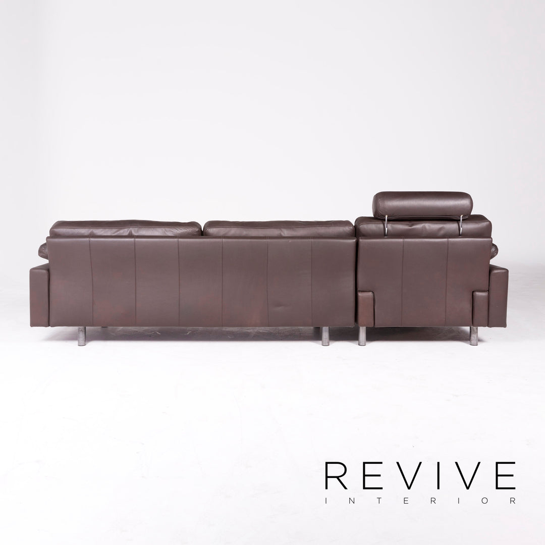 Brühl & Sippold Alba Leder Ecksofa Braun Echtleder Sofa Couch #8586