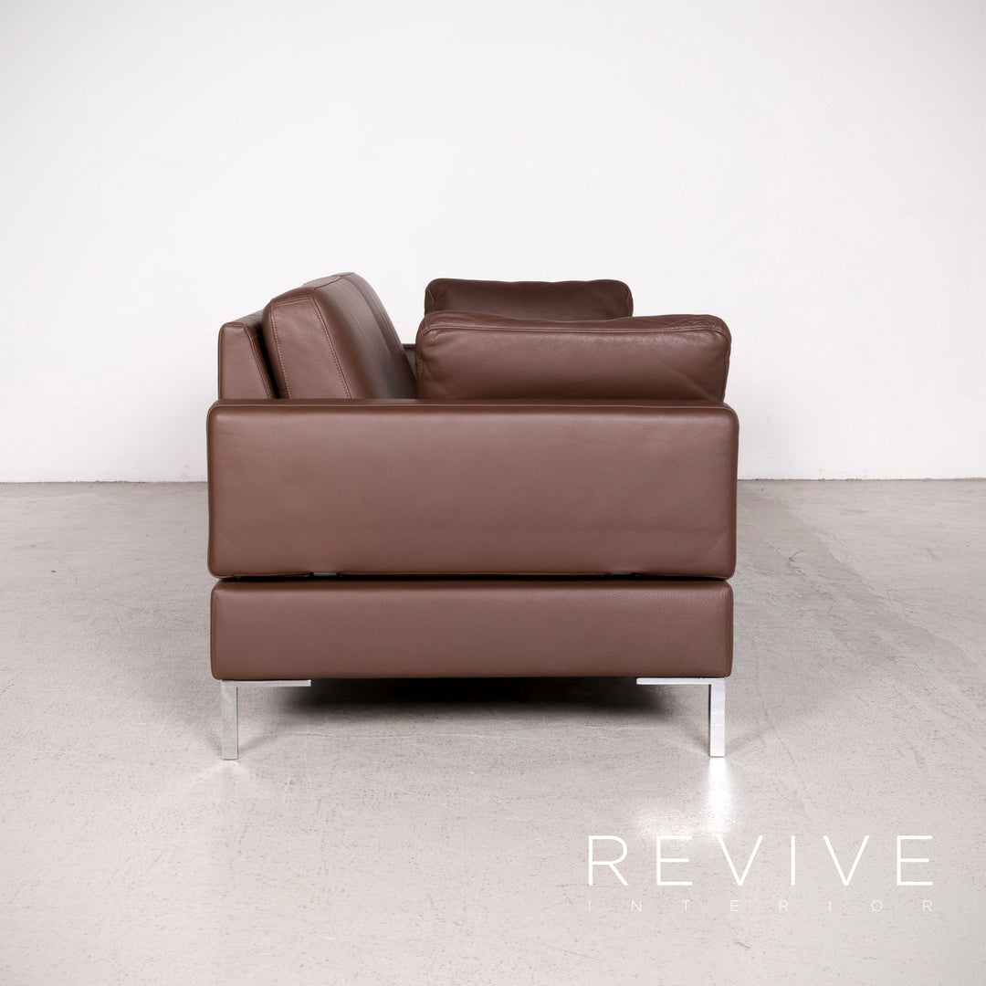 Brühl & Sippold Alba Leder Sofa Braun Zweisitzer Echtleder #8191