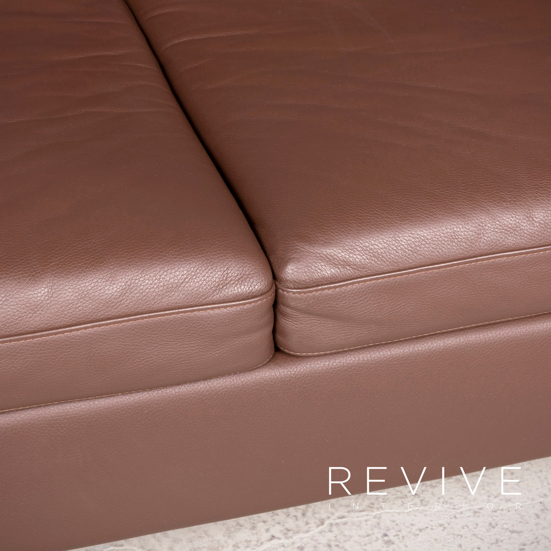Brühl & Sippold Alba Leder Sofa Braun Zweisitzer Echtleder #8191