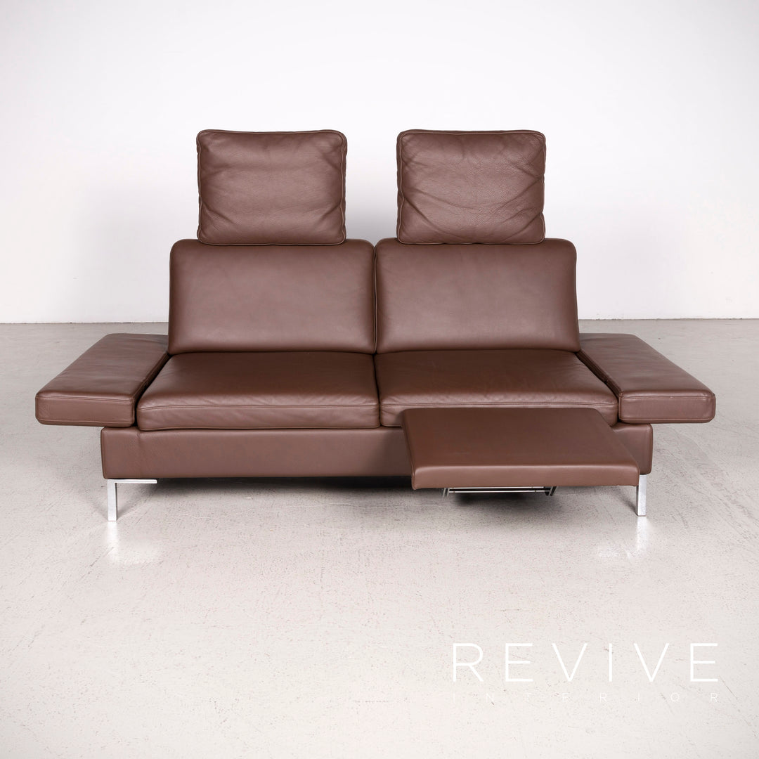 Brühl & Sippold Alba Leder Sofa Braun Zweisitzer Echtleder #8191