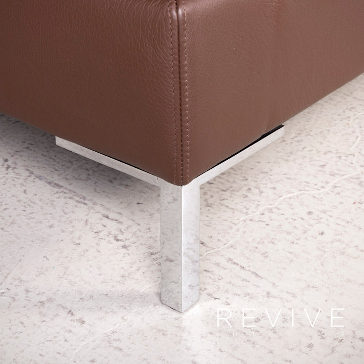 Brühl & Sippold Alba Leder Sofa Braun Zweisitzer Echtleder #8191