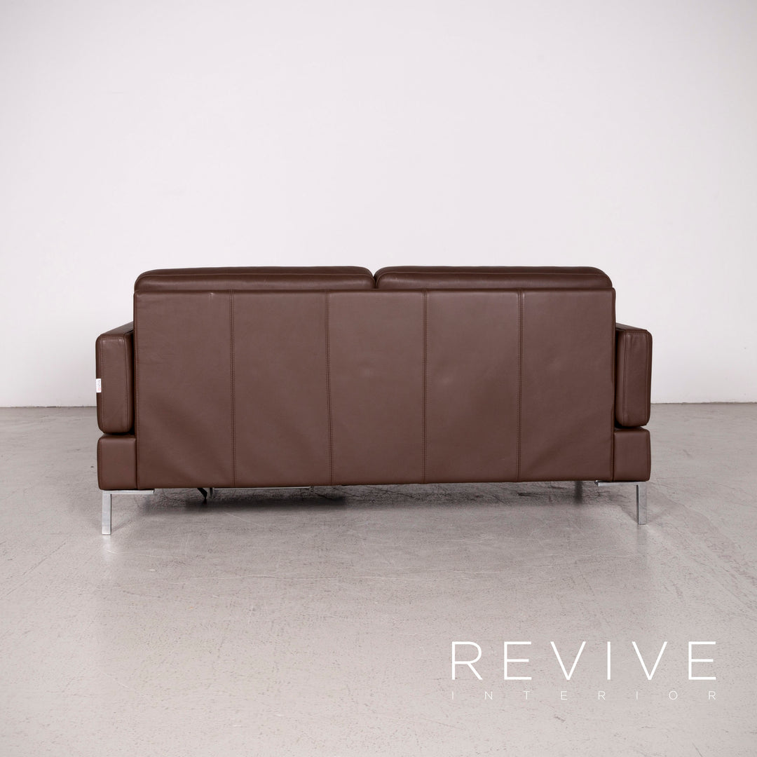 Brühl & Sippold Alba Leder Sofa Braun Zweisitzer Echtleder #8191