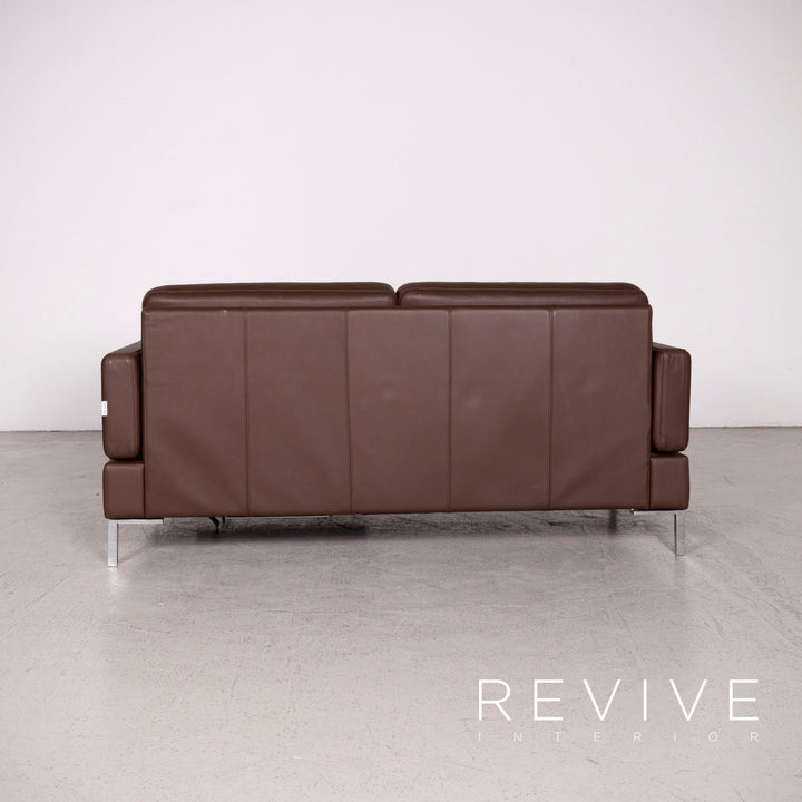 Brühl & Sippold Alba Leder Sofa Braun Zweisitzer Echtleder #8191