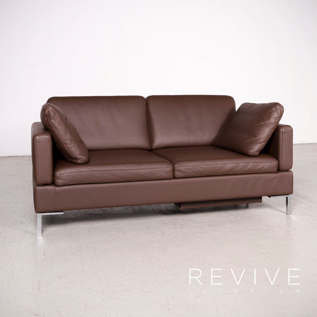 Brühl & Sippold Alba Leder Sofa Braun Zweisitzer Echtleder #8191
