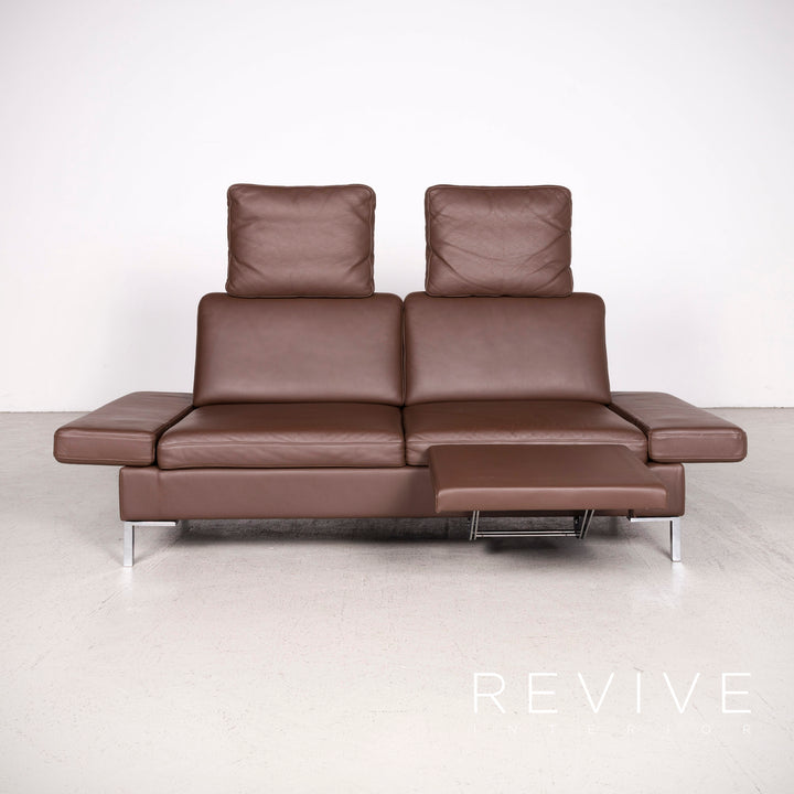 Brühl & Sippold Alba Leder Sofa Braun Zweisitzer Echtleder #8191