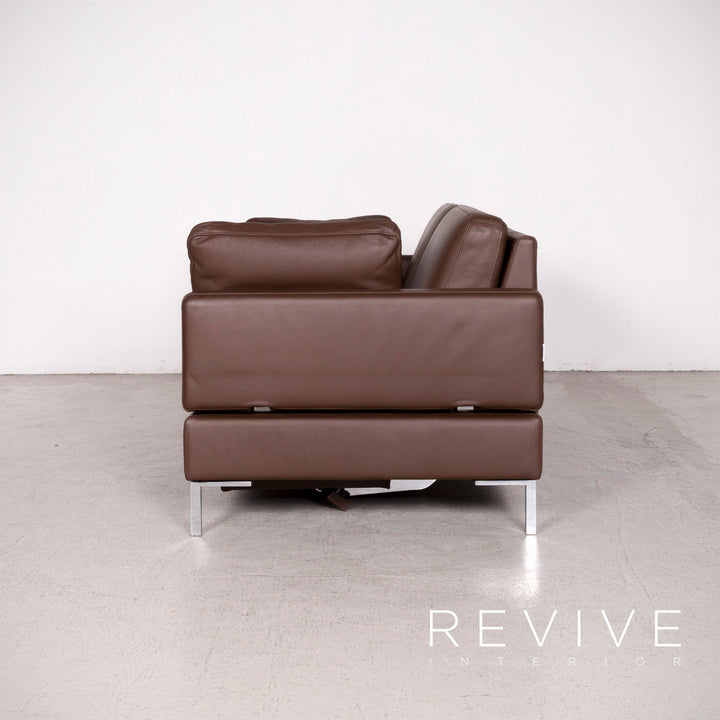 Brühl & Sippold Alba Leder Sofa Braun Zweisitzer Echtleder #8191