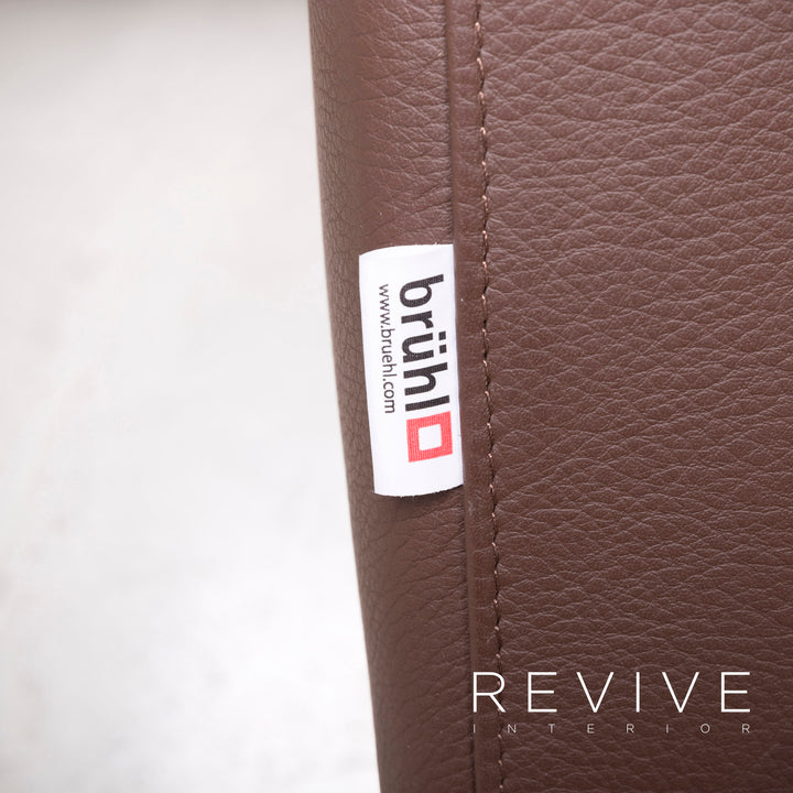 Brühl & Sippold Alba Leder Sofa Braun Zweisitzer Echtleder #8191