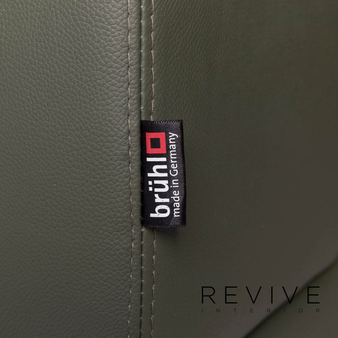 Brühl & Sippold Alba Canapé en cuir Vert Canapé trois places #11458