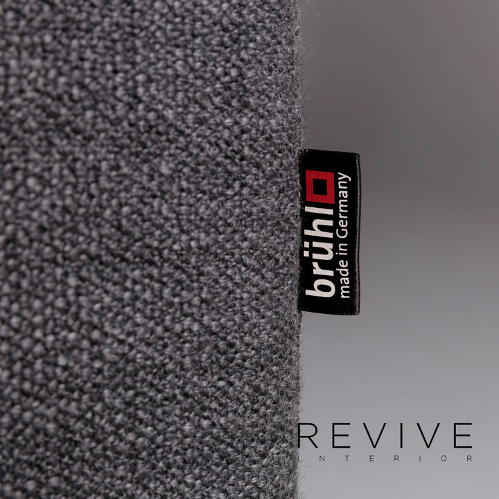 Brühl & Sippold Alba fabric corner sofa gray function sofa couch #11139
