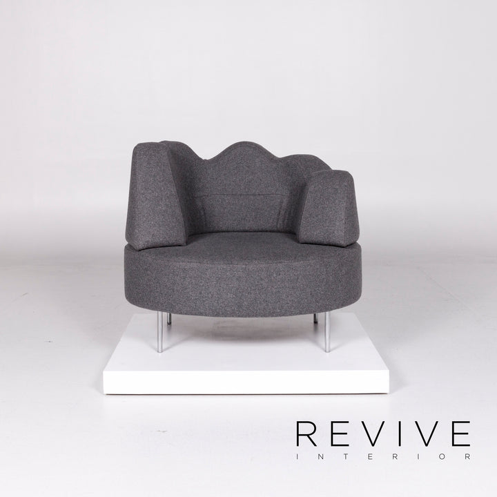 Brühl & Sippold Coupole Bleue Stoff Sessel Grau #10651