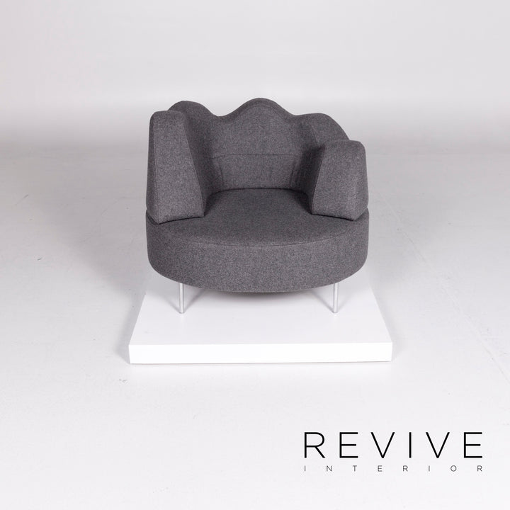 Brühl & Sippold Coupole Bleue Stoff Sessel Grau #10651