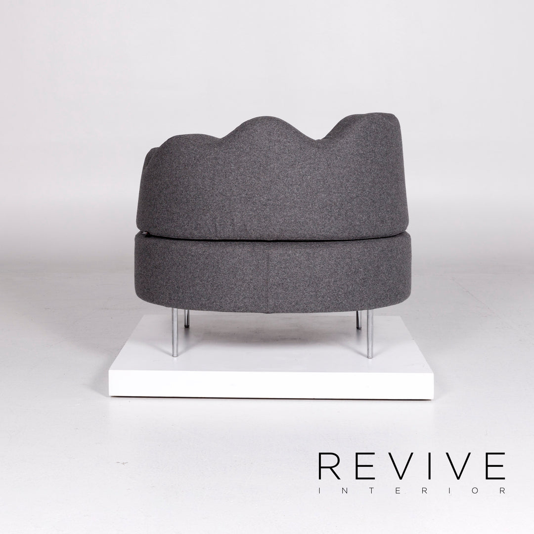 Brühl & Sippold Coupole Bleue Stoff Sessel Grau #10651