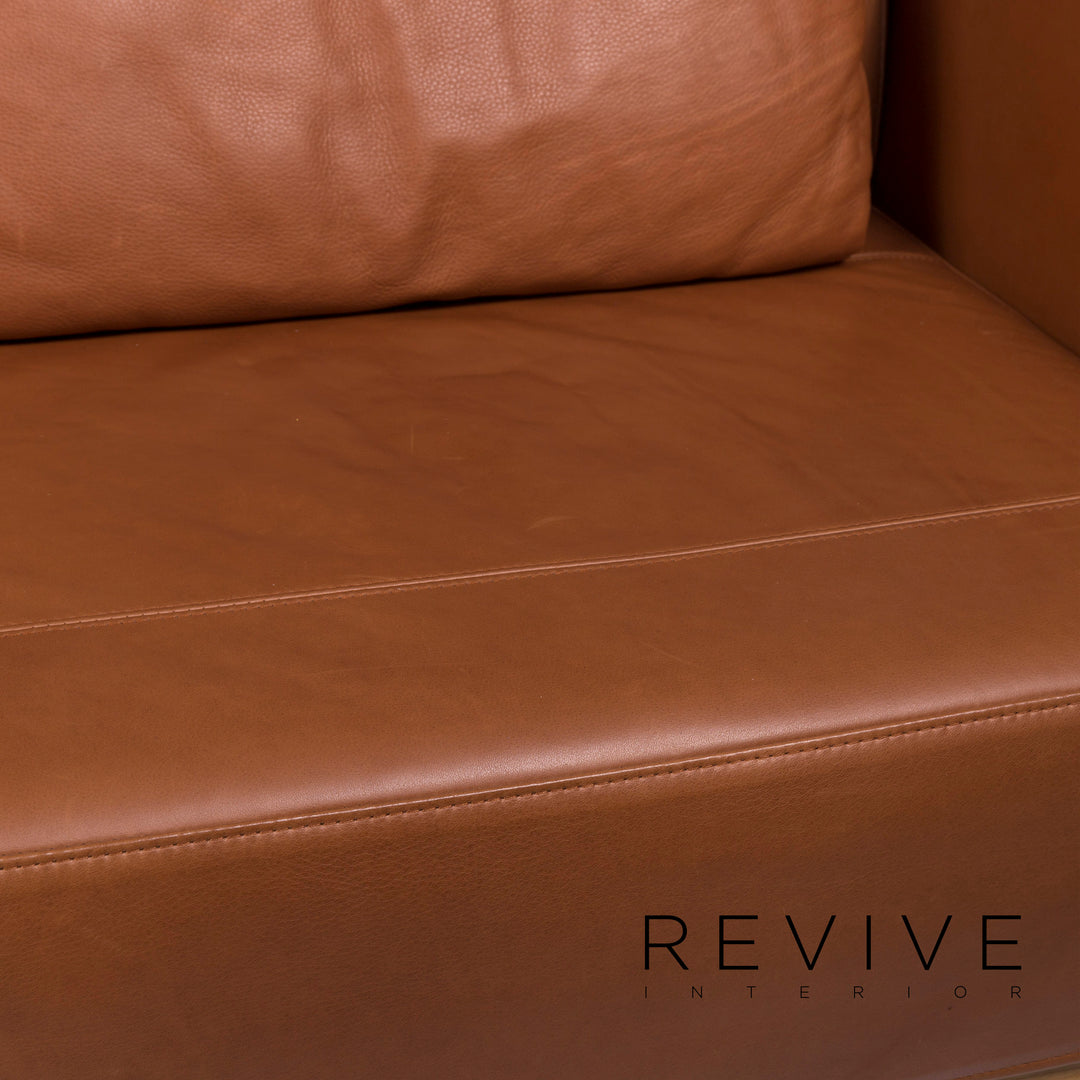 Brühl & Sippold Deep Space Leder Sofa Beige Zweisitzer #11510