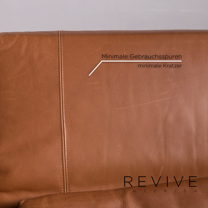 Brühl & Sippold Deep Space Leder Sofa Beige Zweisitzer #11510