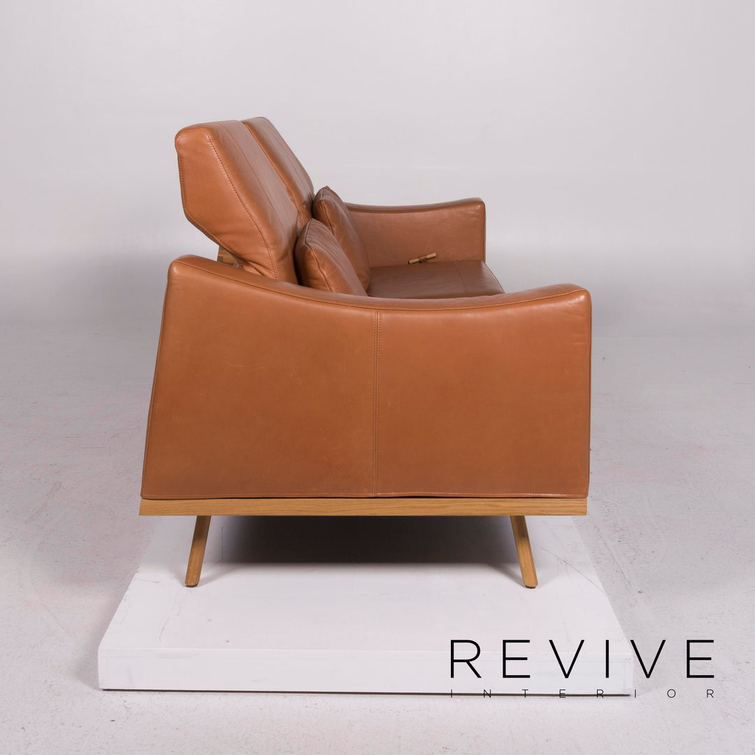 Brühl & Sippold Deep Space Leder Sofa Beige Zweisitzer #11510